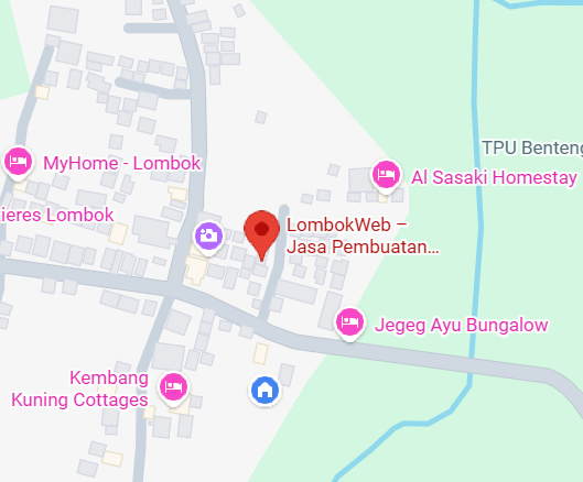 Preview lokasi LombokWeb di Google Maps
